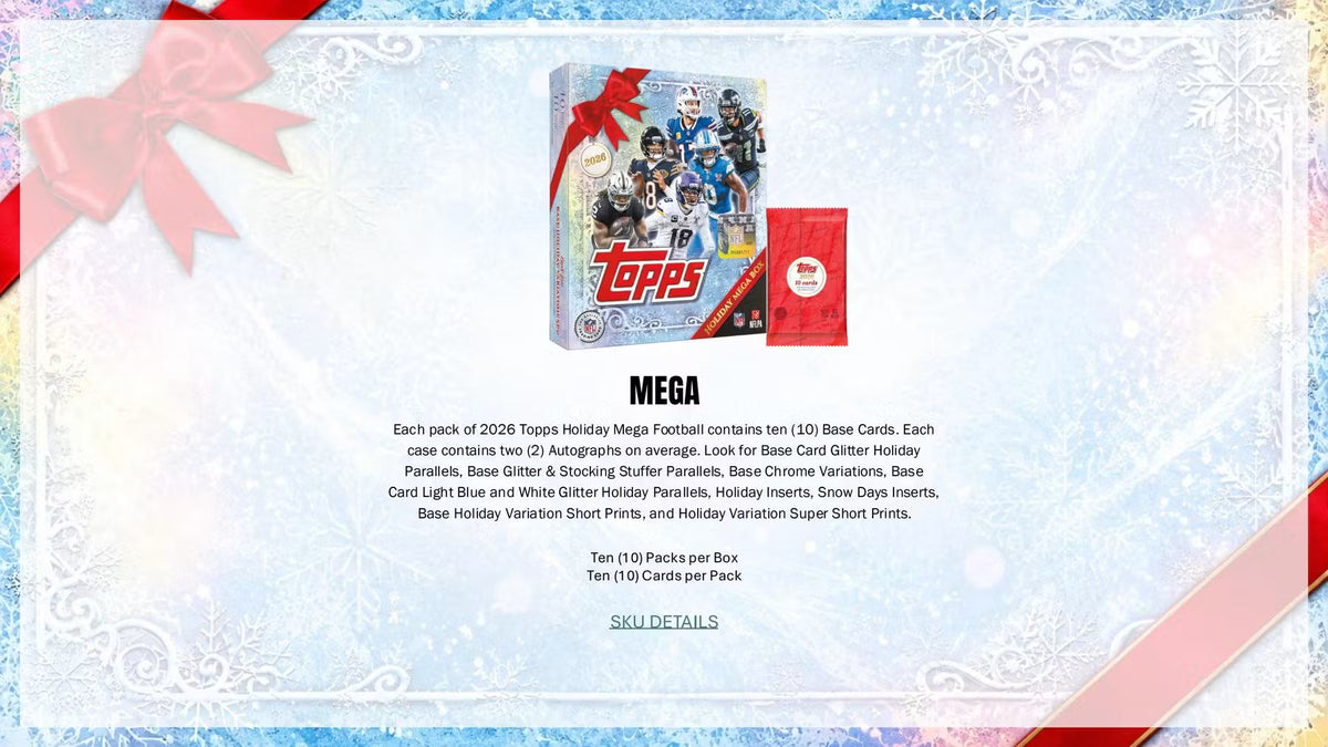 2026 Topps Holiday Football Mega Box