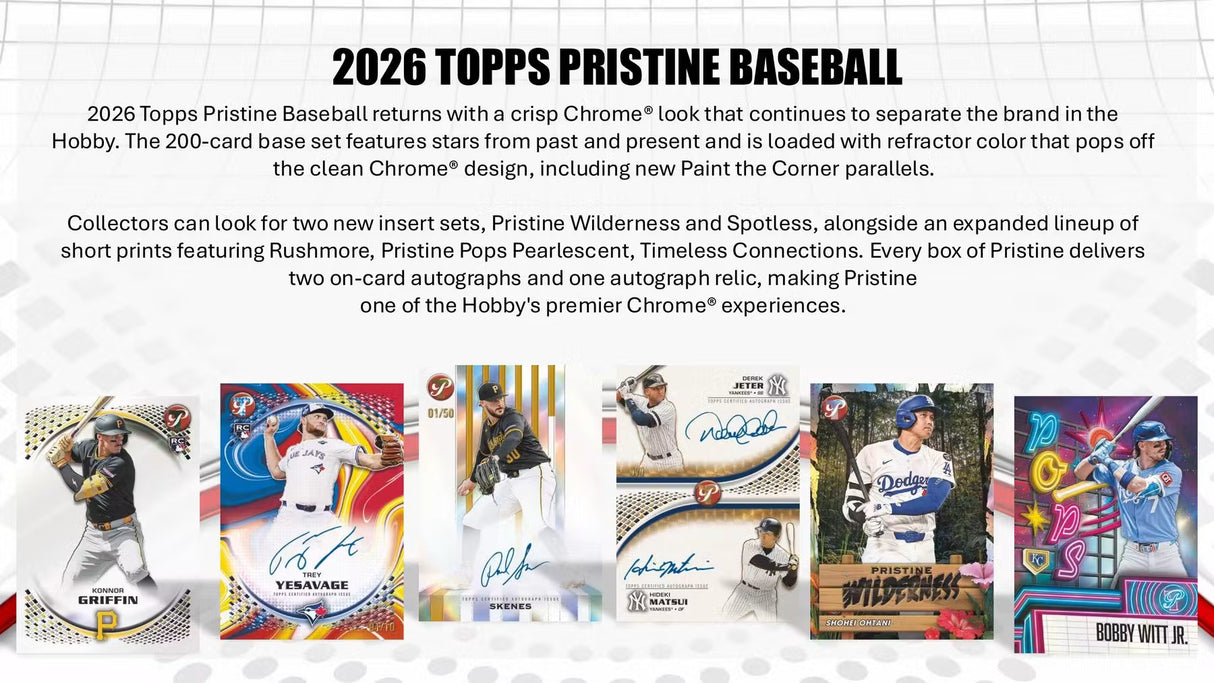 2026 Topps Pristine Baseball Hobby 6-Box Case