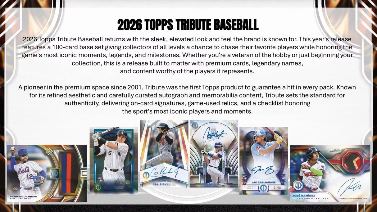 2026 Topps Tribute Baseball Hobby Box