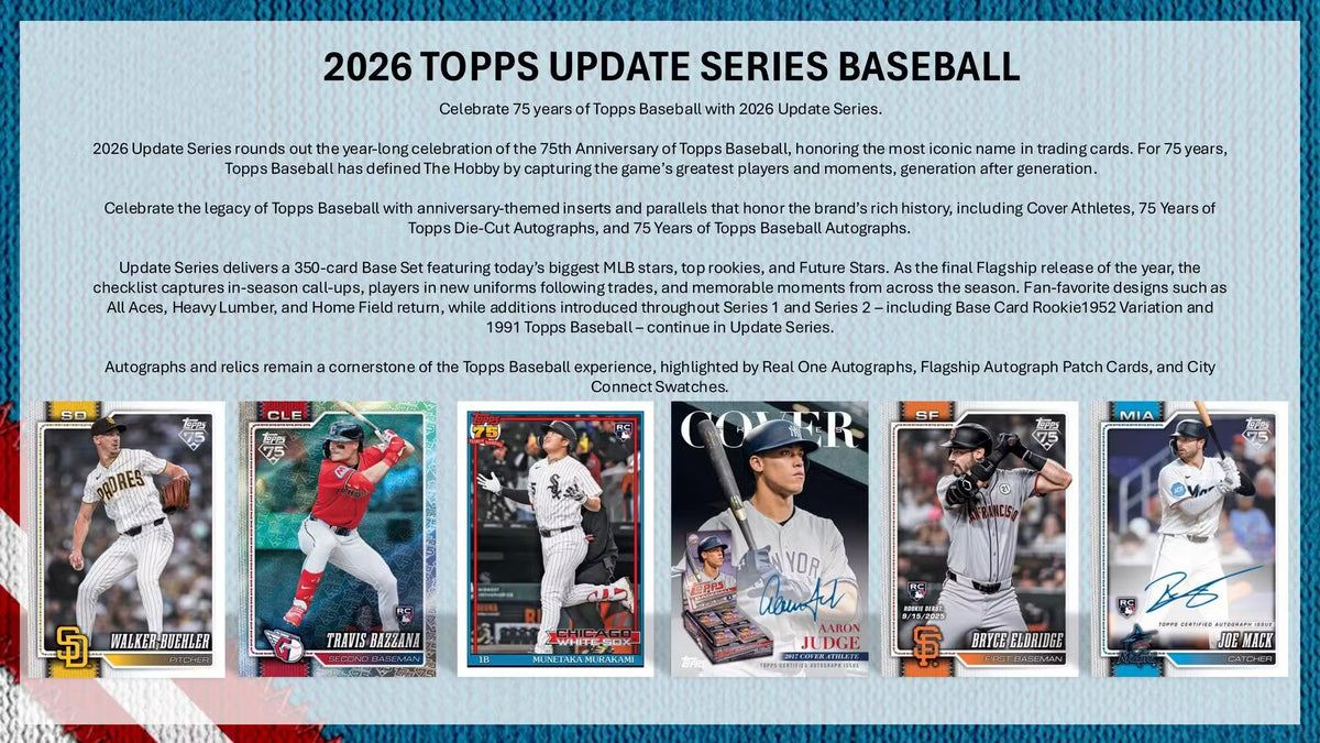 2026 Topps Update Series Baseball Blaster Box