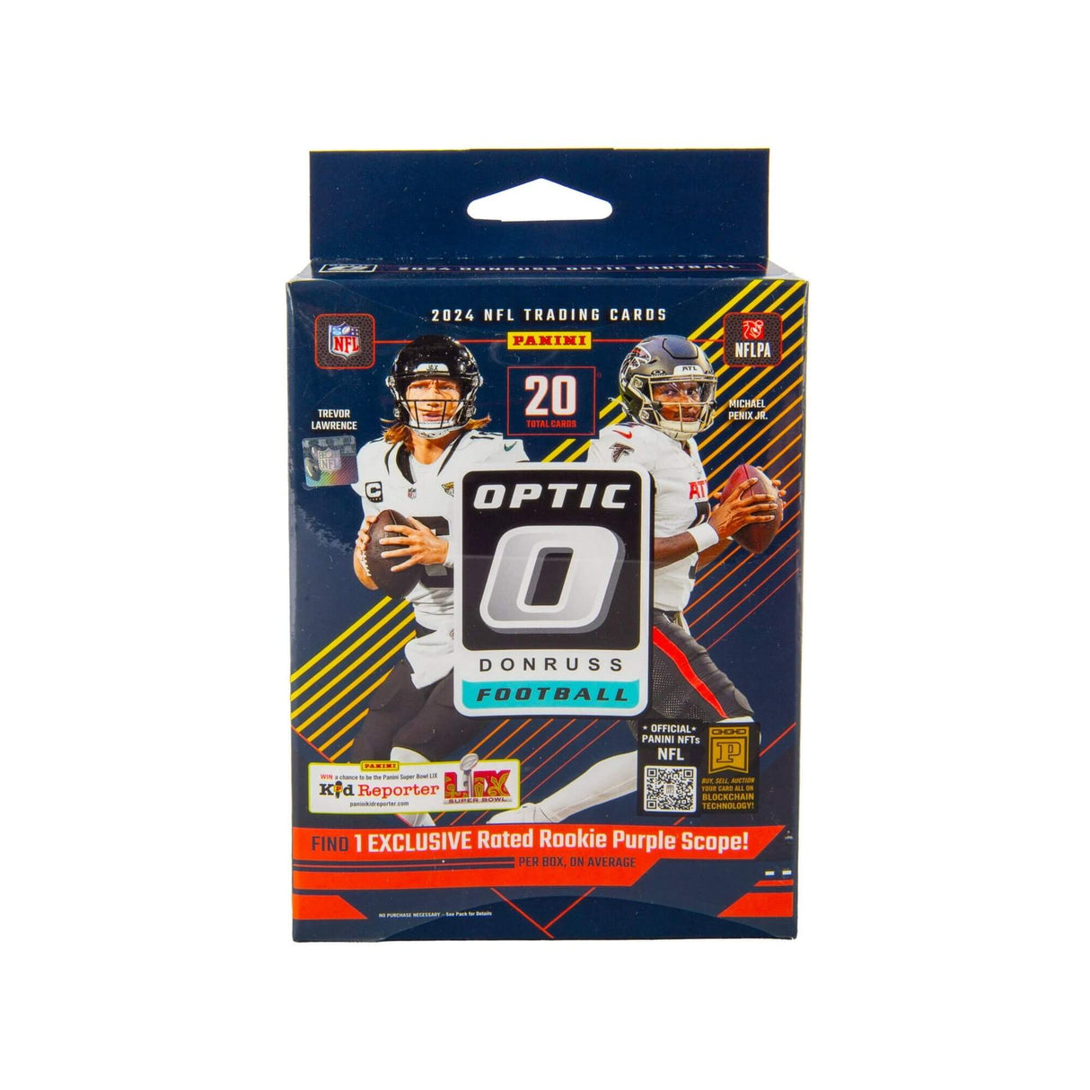 2024 Panini Donruss Optic NFL Football Trading Cards Hanger Box (Purple Scope)