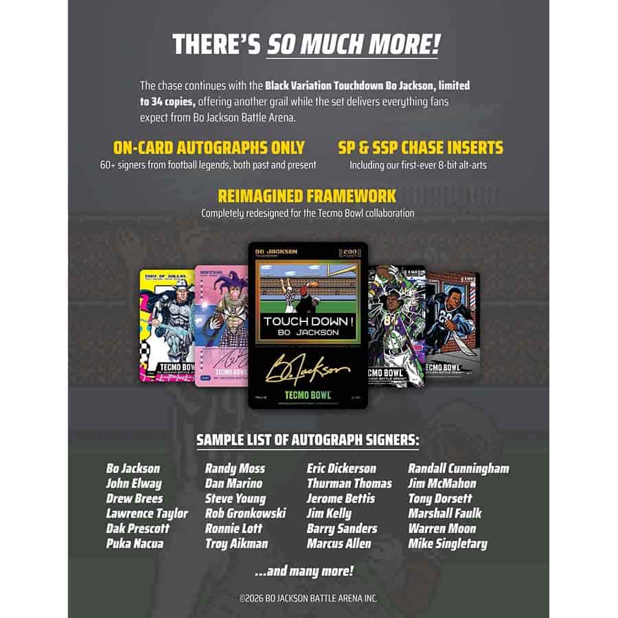 2026 Bo Jackson Battle Arena -Tecmo Bowl Edition Hobby Box