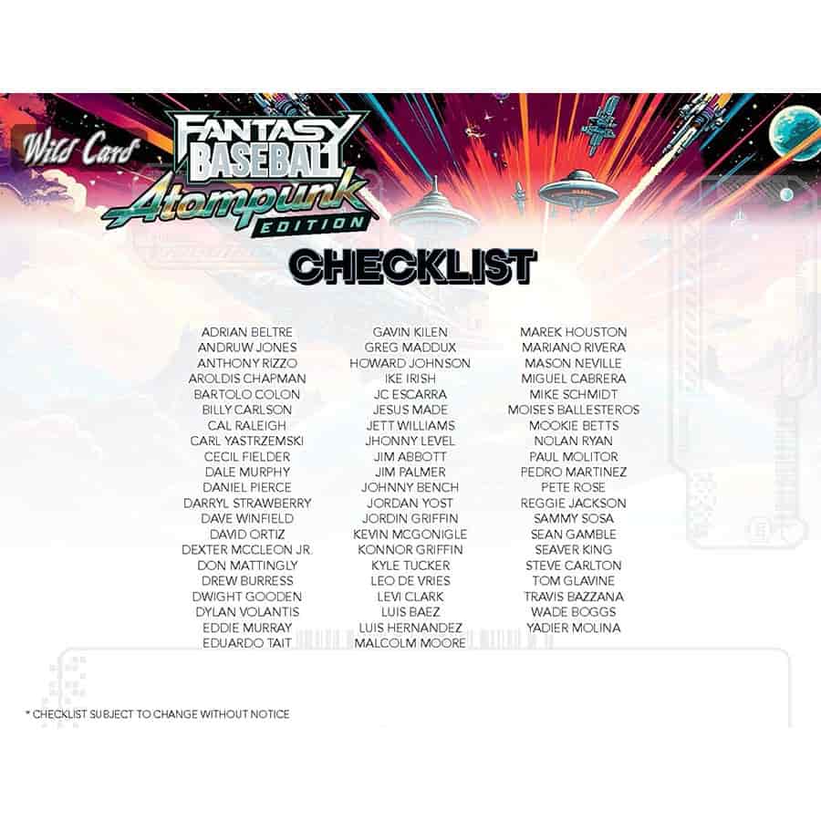 2026 Wild Card Atom Punk Fantasy Baseball Hobby