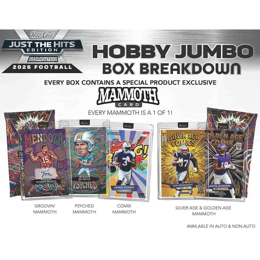 2026 Wild Card Alumination Just the Hits Football Hobby Jumbo Case