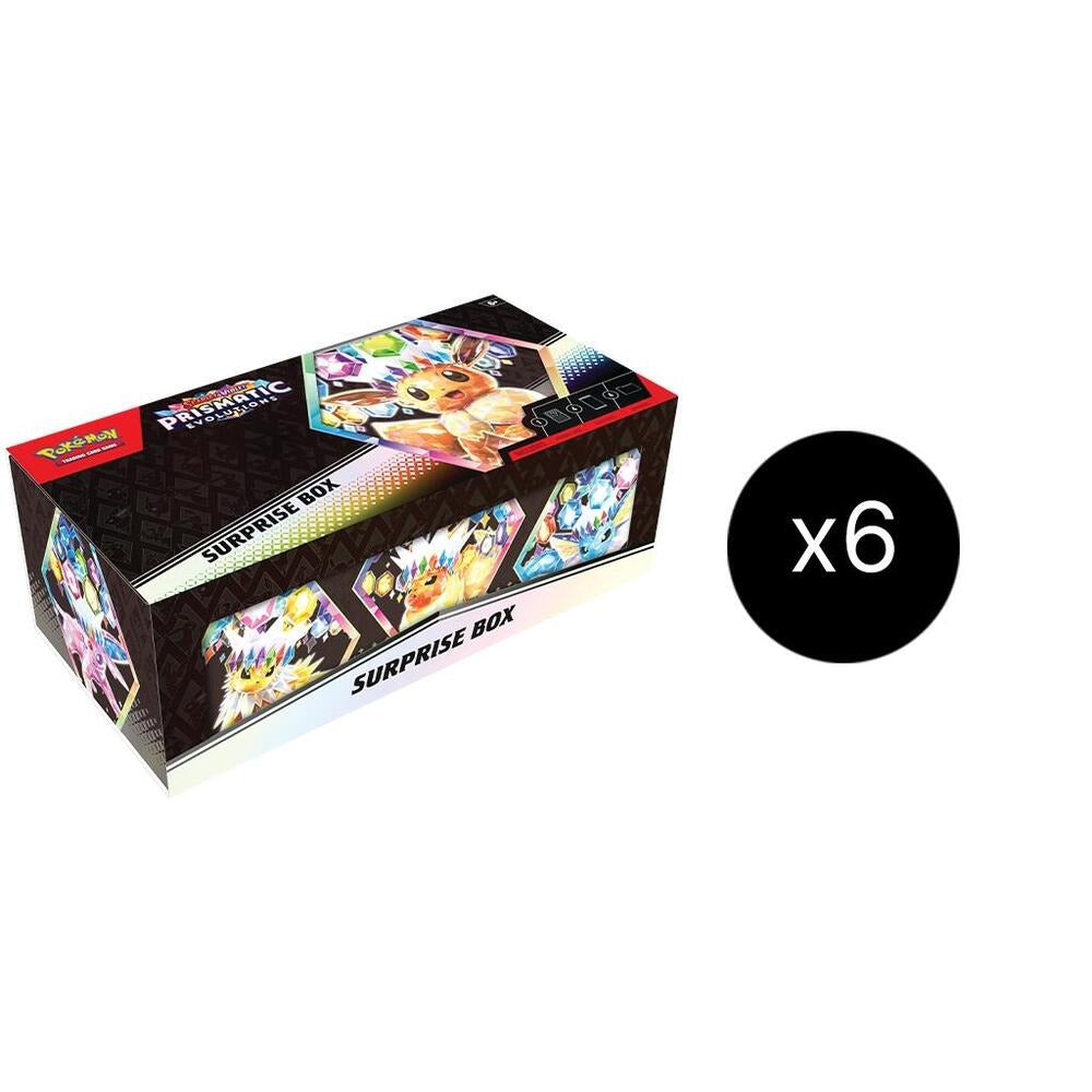 Pokemon Scarlet & Violet (SV8.5) Prismatic Evolutions Surprise 6-Box Case