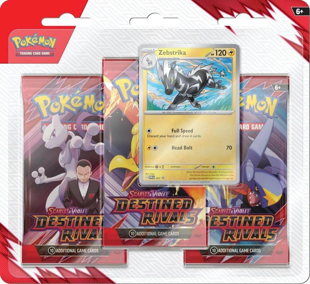 Pokemon TCG: Scarlet & Violet (SV10) Destined Rivals 3 Pack Blister