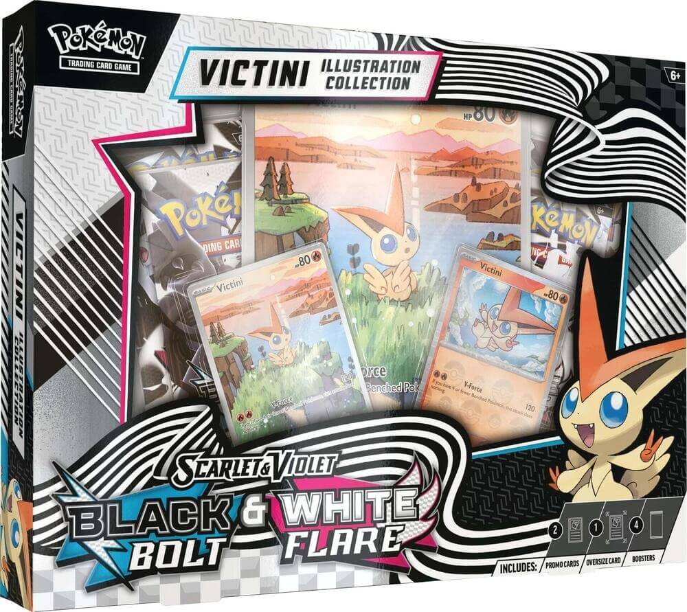 Pokemon TCG: Scarlet & Violet (SV10.5) Black Bolt and White Flare - Victini Illustration Collection 6-Box Case