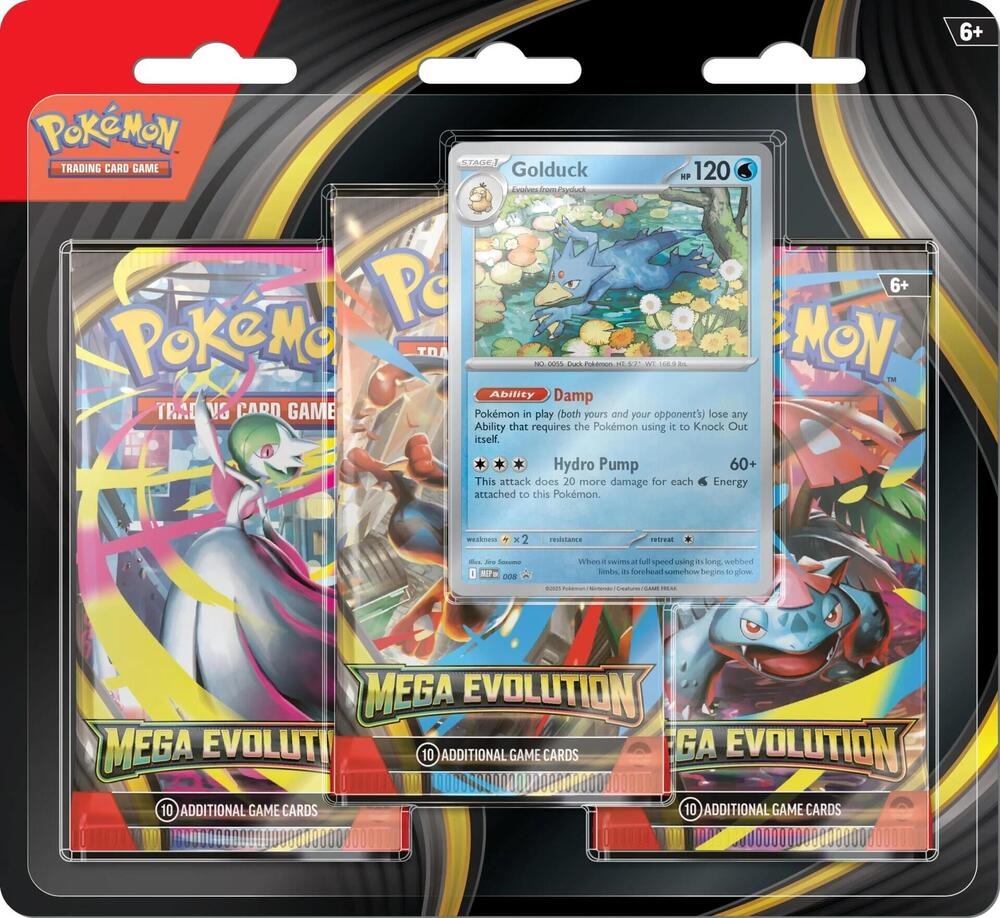 Pokemon TCG: Mega Evolution (ME-01) 3-Pack Blister [Various Art]