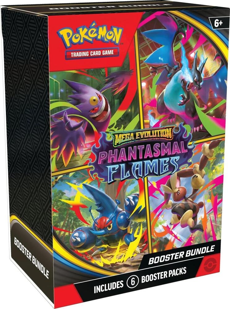 Pokemon TCG: Mega Evolution Phantasmal Flames (ME-02) 6-Pack Booster Bundle