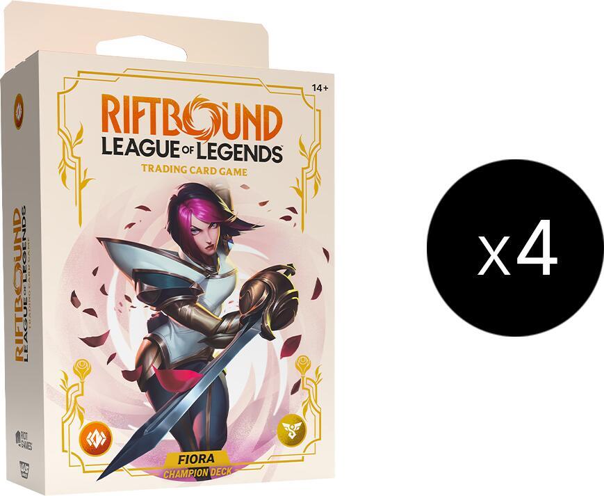 Riftbound League Of Legends: Champion 4-Deck Display (Fiora) Unleashed