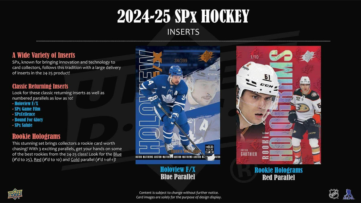 2024/25 Upper Deck SPx Hockey Hobby Box