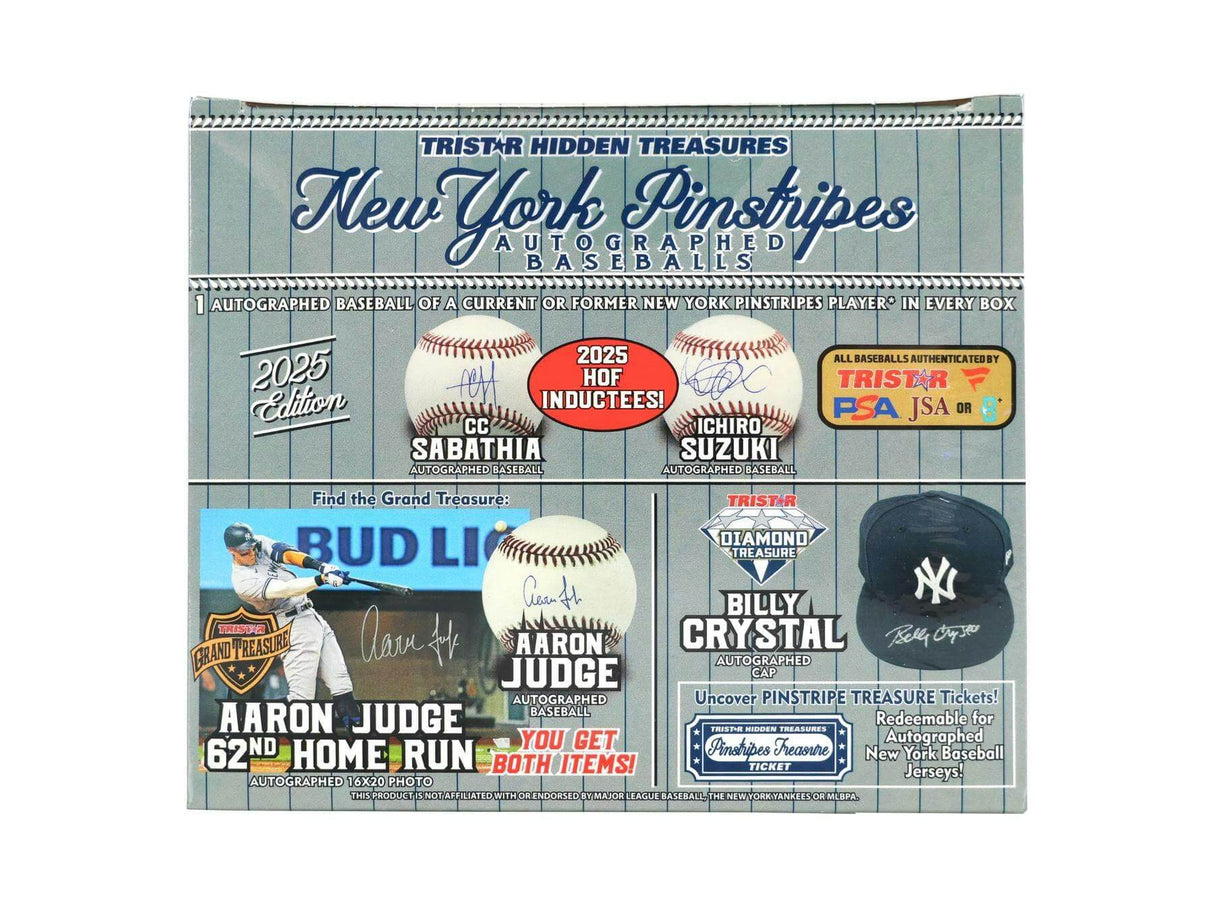 2025 TriStar New York Pinstripes Autographed Baseball Hobby Box