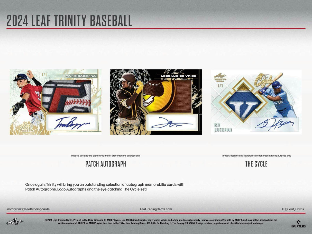 2024 Leaf Trinity Baseball Hobby Box