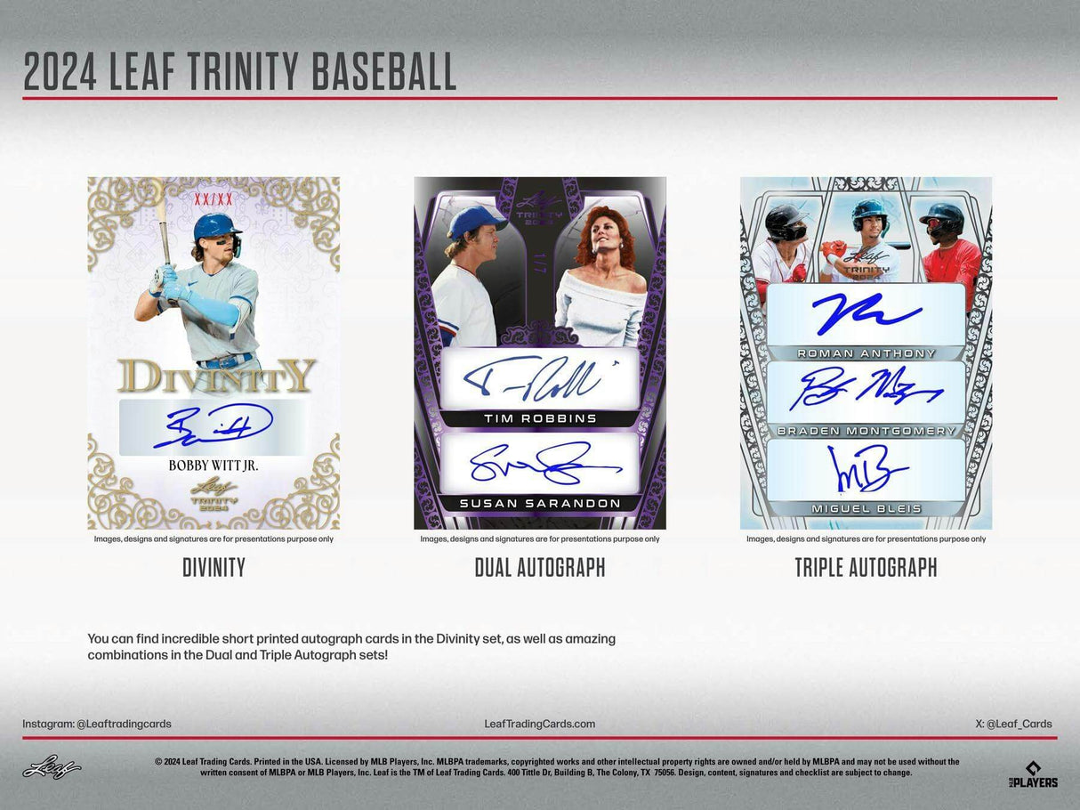 2024 Leaf Trinity Baseball Hobby Box