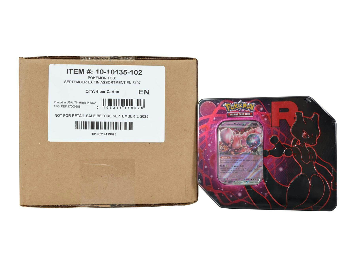 Pokemon TCG: Destined Rivals Team Rocket 6-Tin Case (Various)