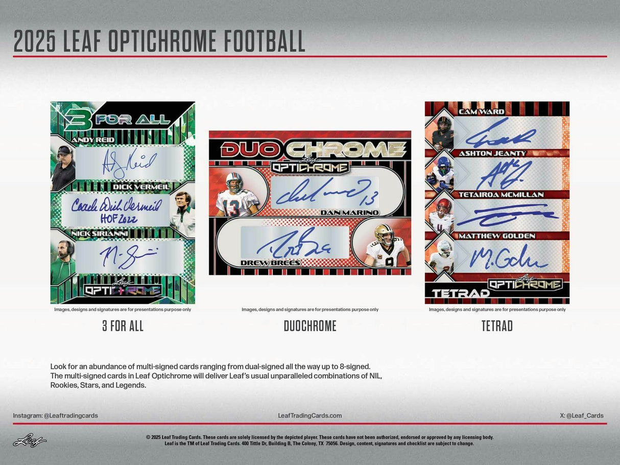 2025 Leaf Optichrome Football Hobby Box