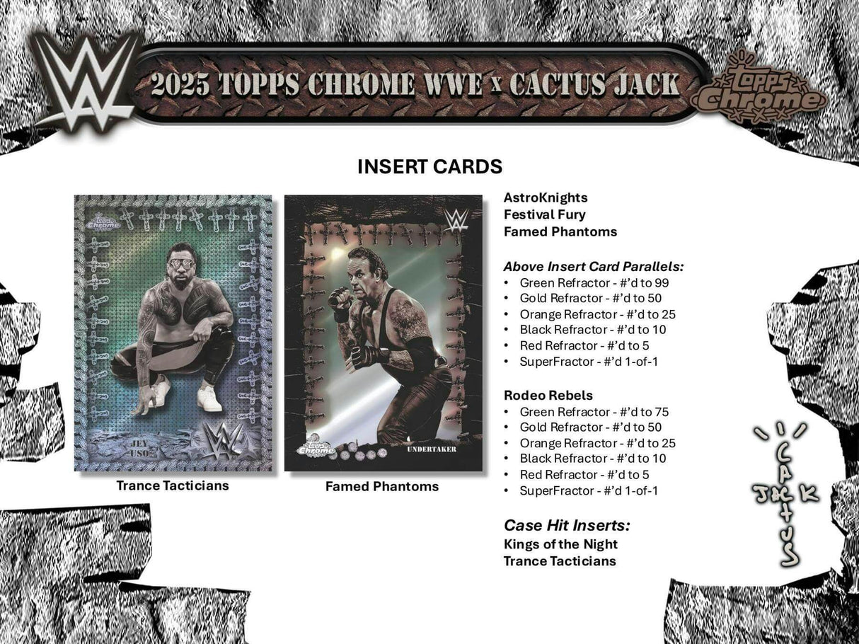 2025 Topps Chrome WWE x Cactus Jack Wrestling Hobby Pack