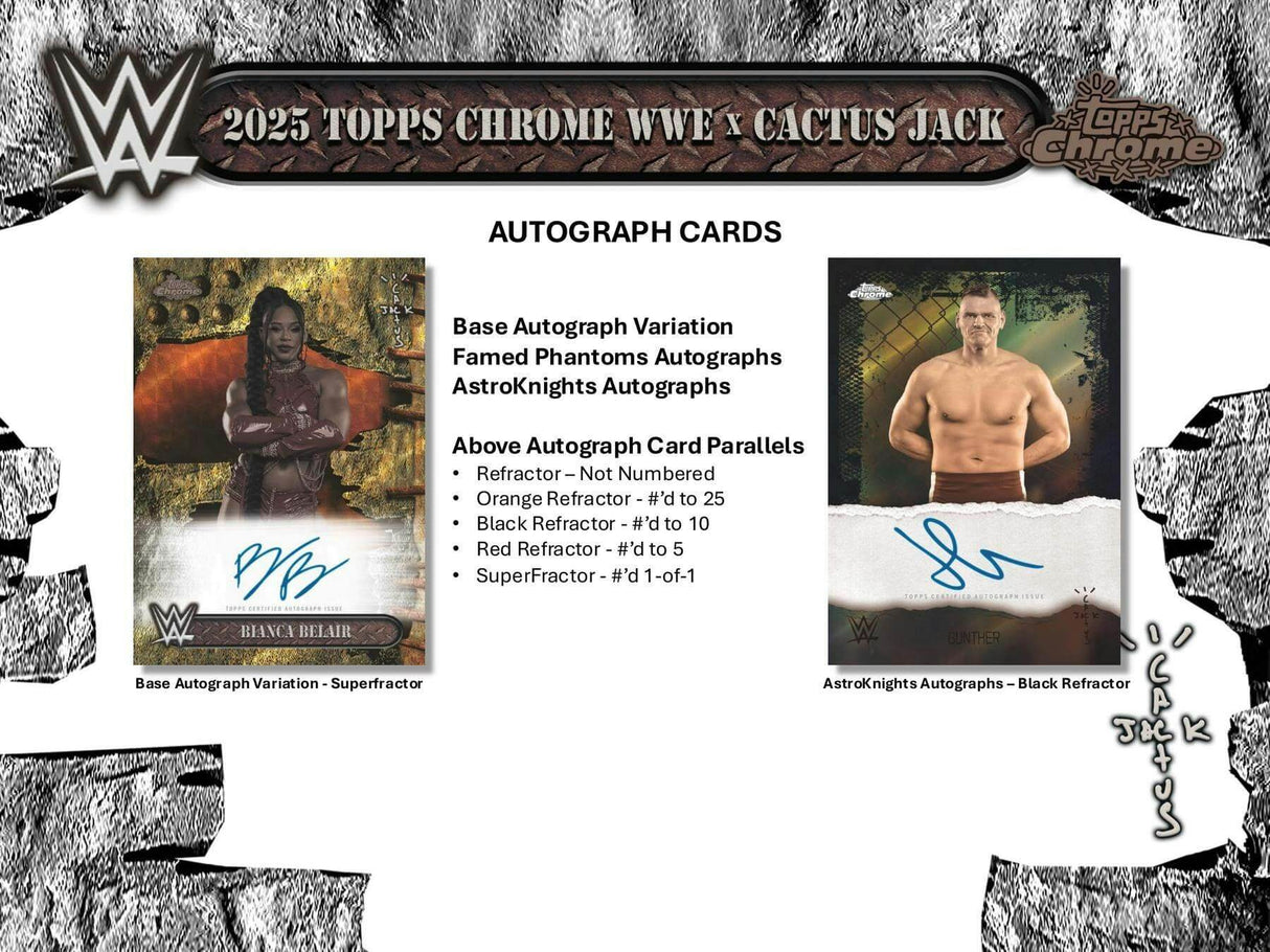 2025 Topps Chrome WWE x Cactus Jack Wrestling Hobby Pack