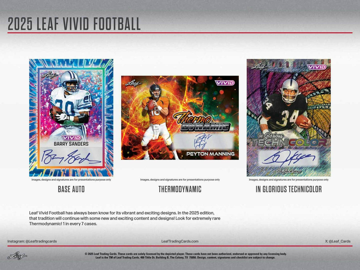 2025 Leaf Vivid Football Hobby Box