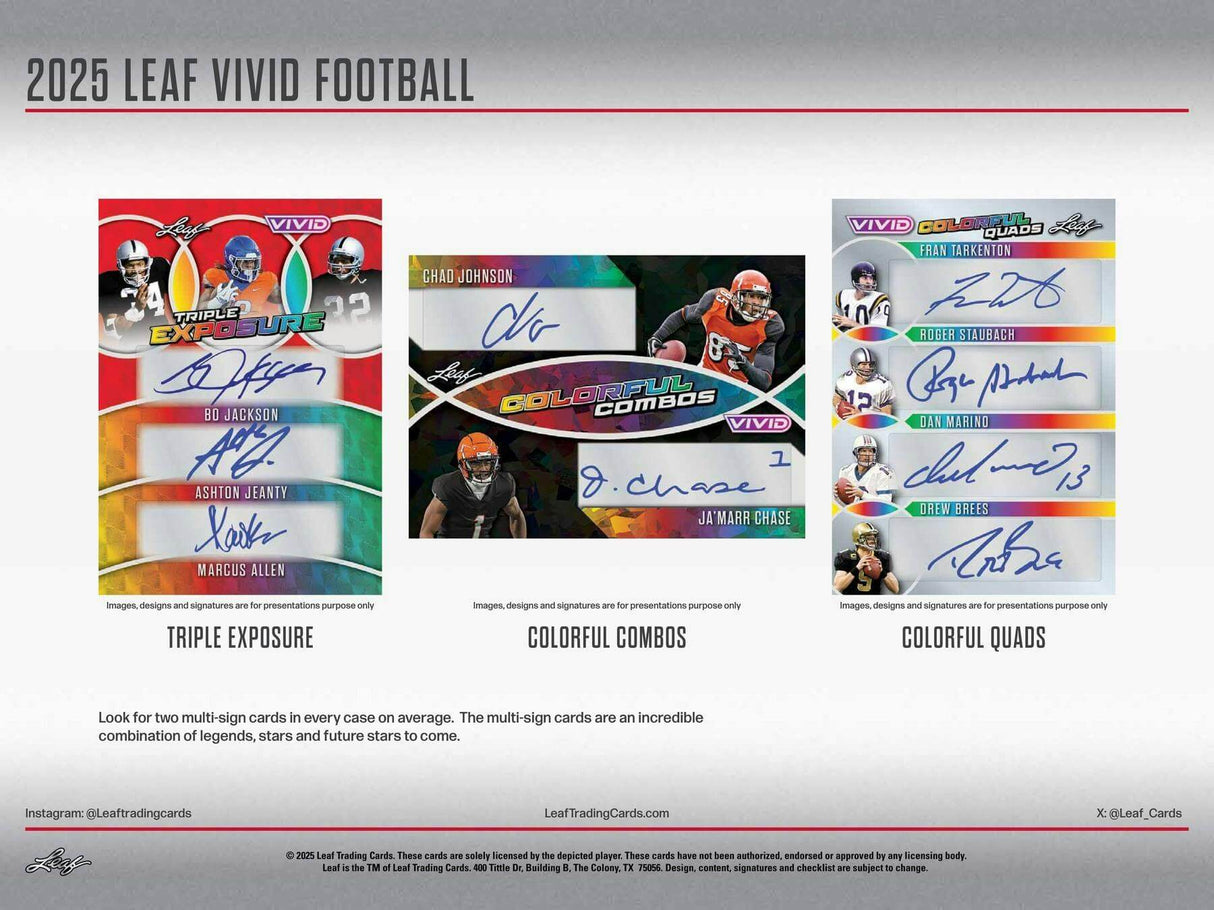 2025 Leaf Vivid Football Hobby Box