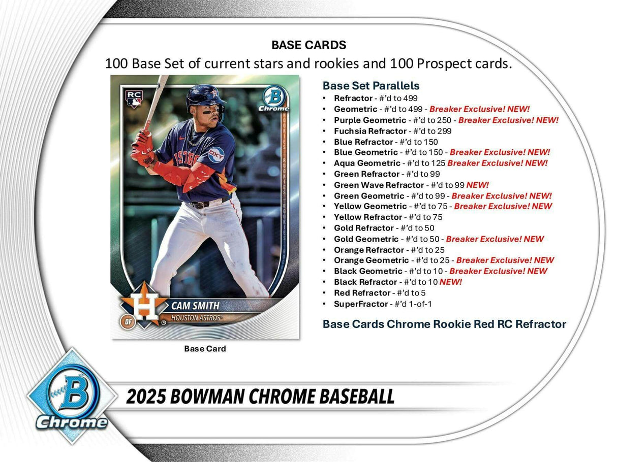 2025 Bowman Chrome Baseball Breaker Delight Box