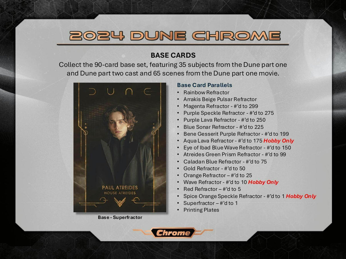 2024 Topps Chrome Dune Hobby Box