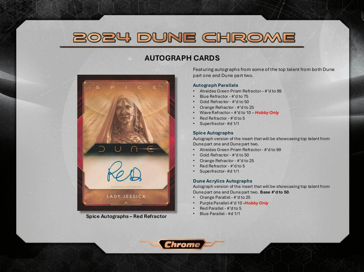2024 Topps Chrome Dune Hobby Box
