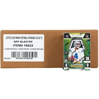 2025 Panini Mosaic Football 6-Pack Blaster 20-Box Case (Mosaic Orange)
