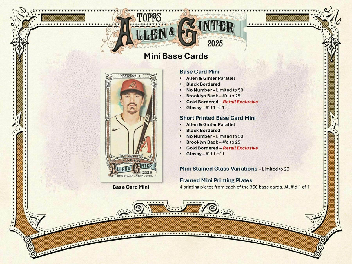 2025 Topps Allen & Ginter Baseball 8-Pack Blaster Box
