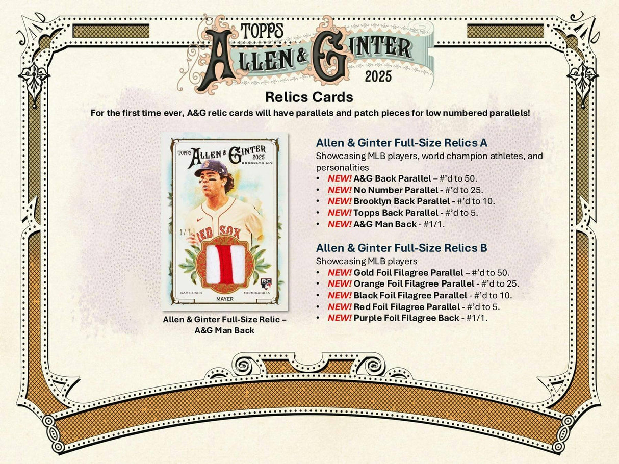 2025 Topps Allen & Ginter Baseball 8-Pack Blaster Box