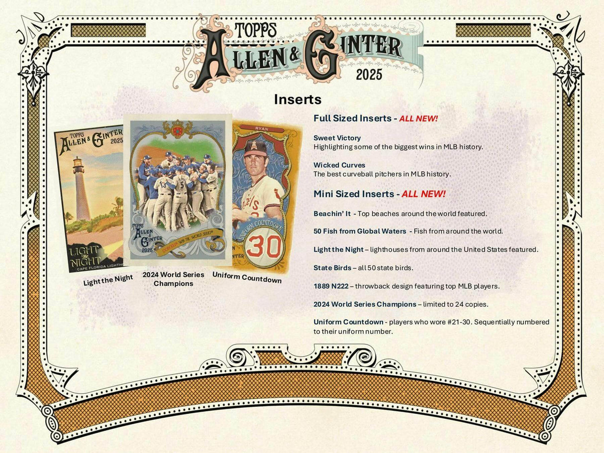 2025 Topps Allen & Ginter Baseball 8-Pack Blaster Box