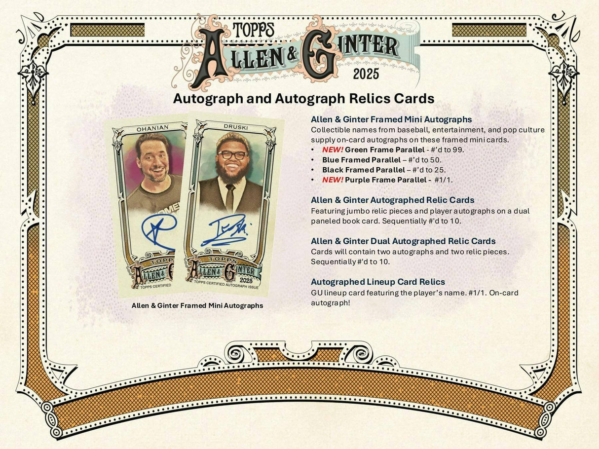 2025 Topps Allen & Ginter Baseball 8-Pack Blaster Box