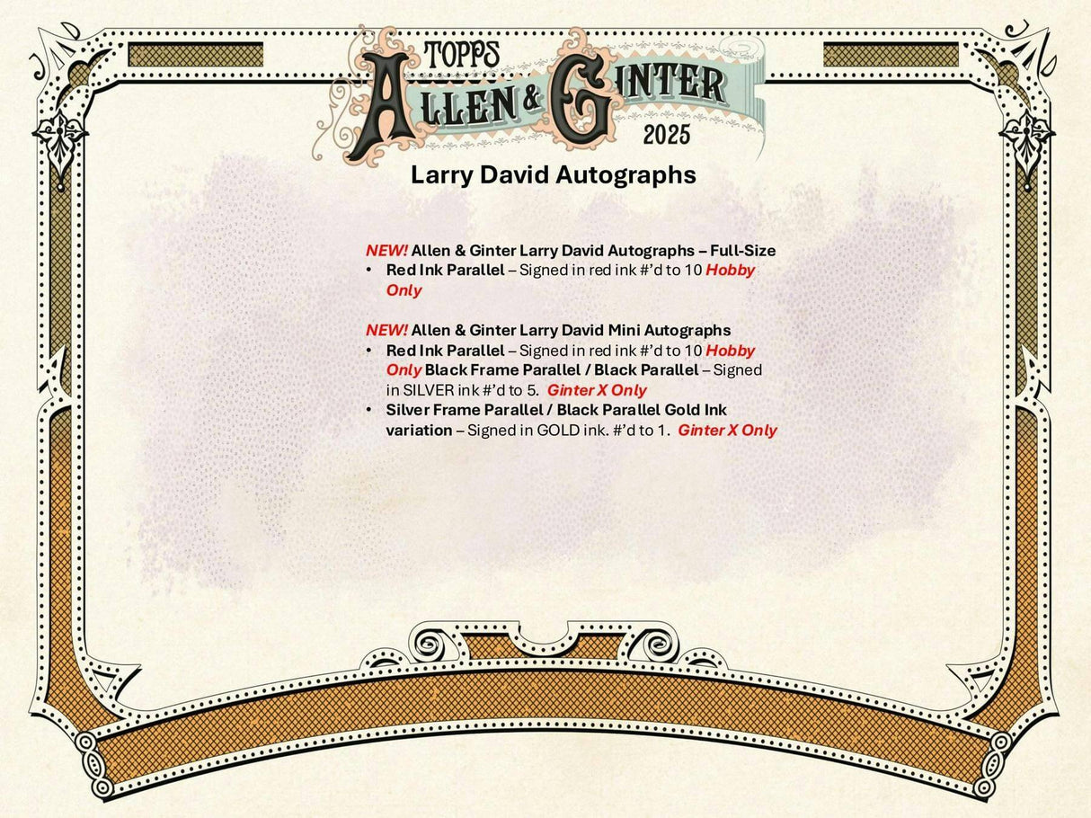 2025 Topps Allen & Ginter Baseball Hobby Box