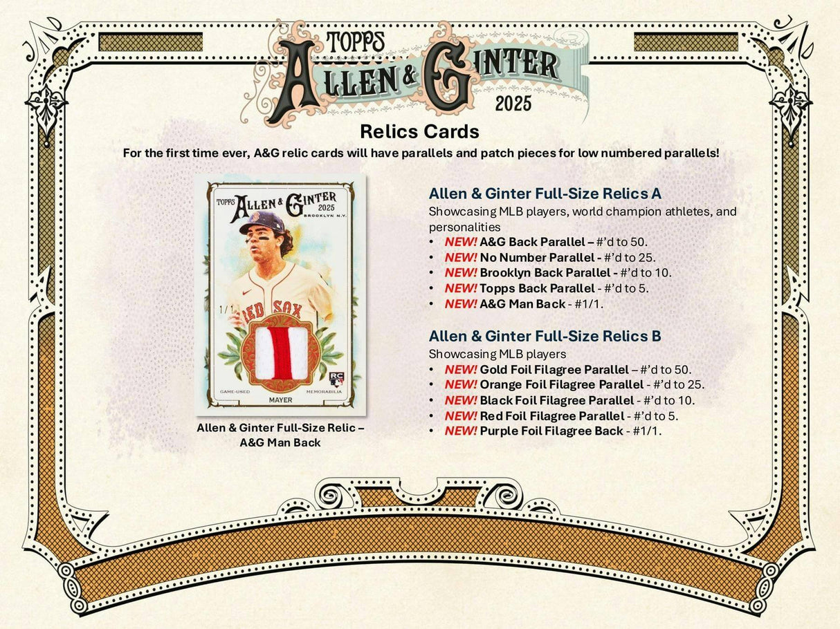 2025 Topps Allen & Ginter Baseball Hobby Box