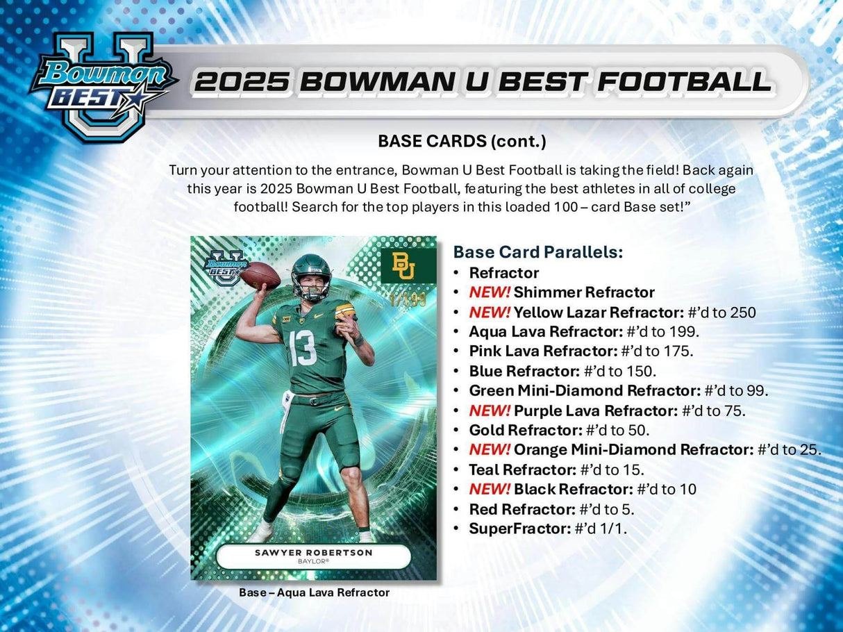 2025 Bowman University Best Football Hobby Pack