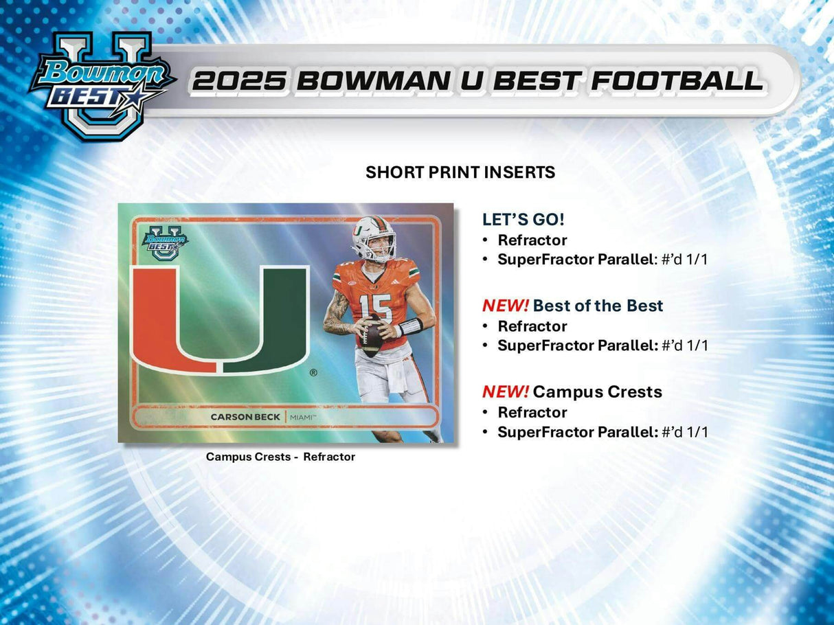 2025 Bowman University Best Football Hobby Pack