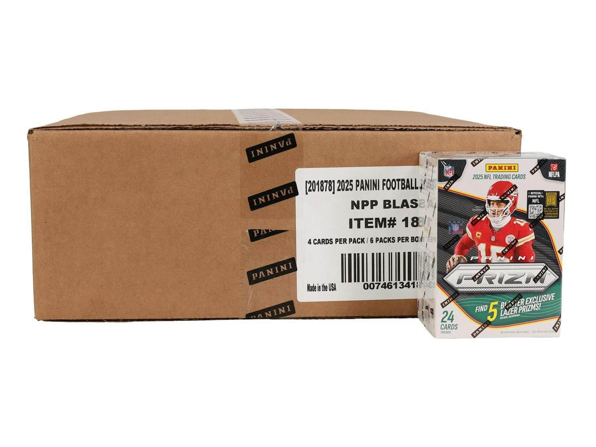 2025 Panini Prizm Football 6-Pack Blaster 20-Box Case (Lazer Prisms!)