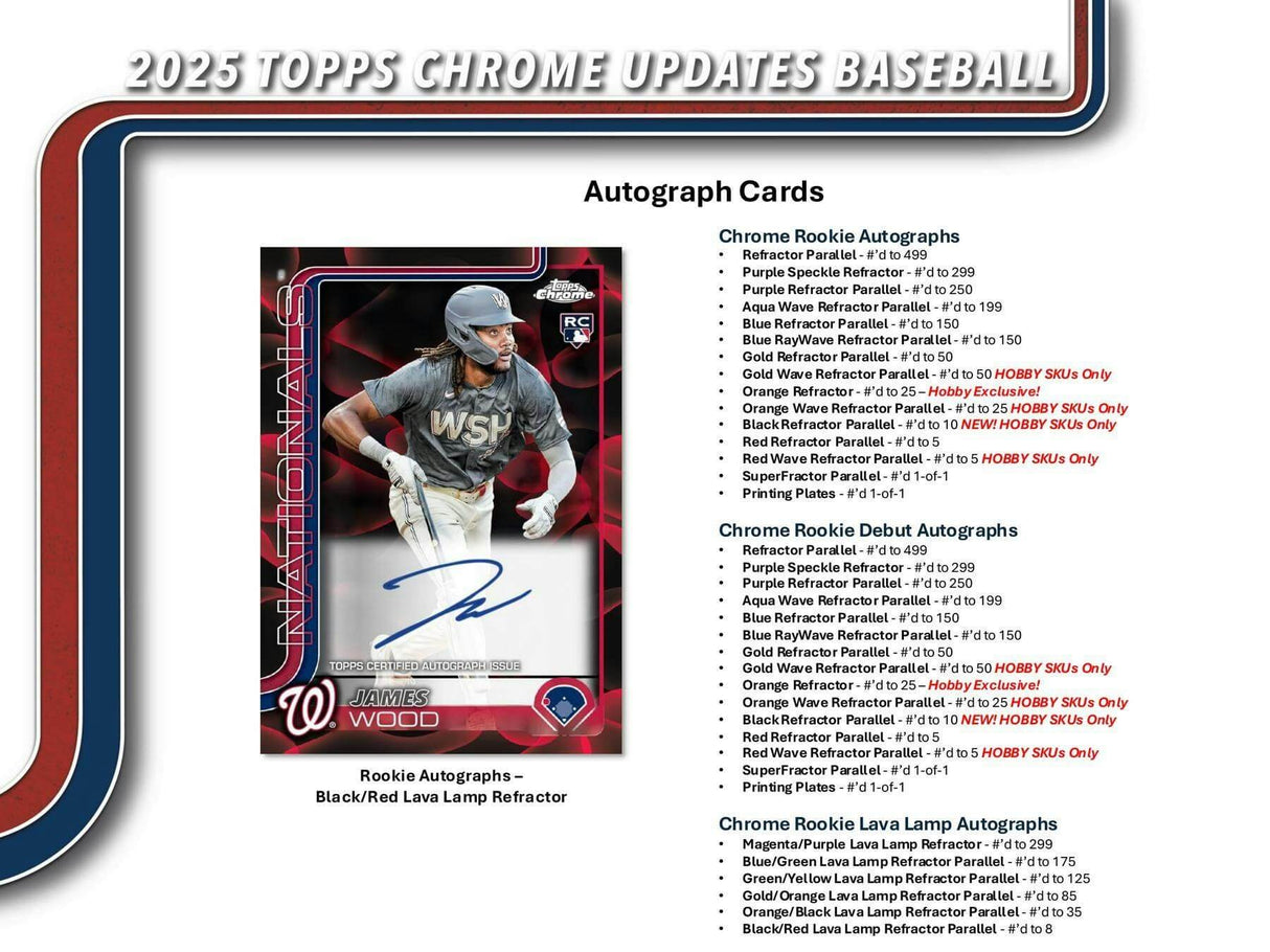 2025 Topps Chrome Update Series Baseball Hobby Pack