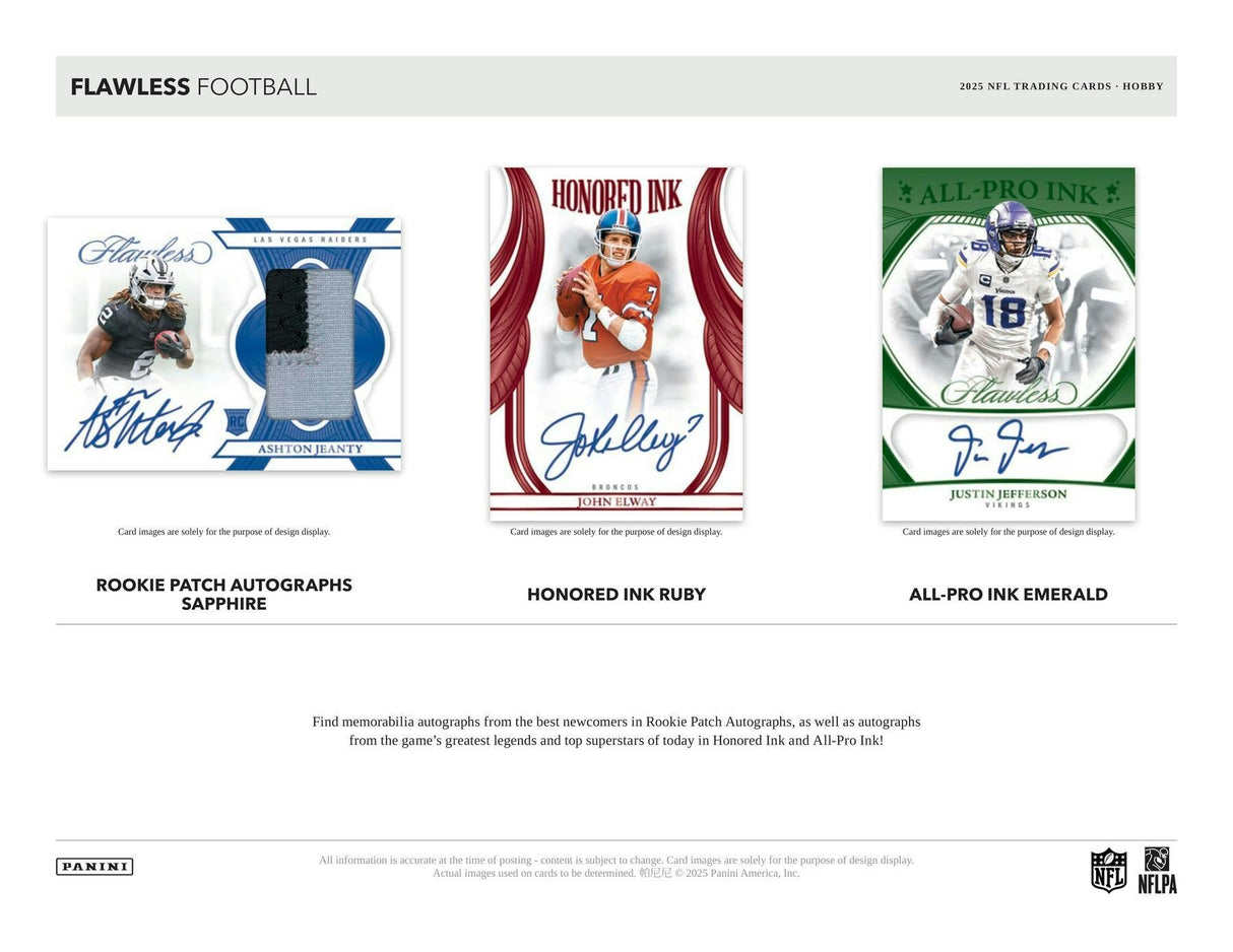2025 Panini Flawless Football Hobby 2-Box Case