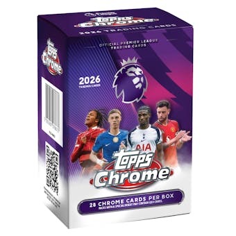 2025/26 Topps Chrome Premier League EPL Soccer 7-Pack Value Blaster Box