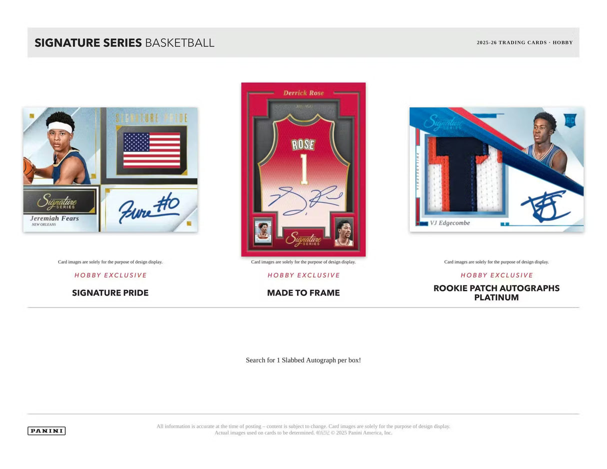 2025/26 Panini Signature Series Debut Edition Basketball Hobby Box
