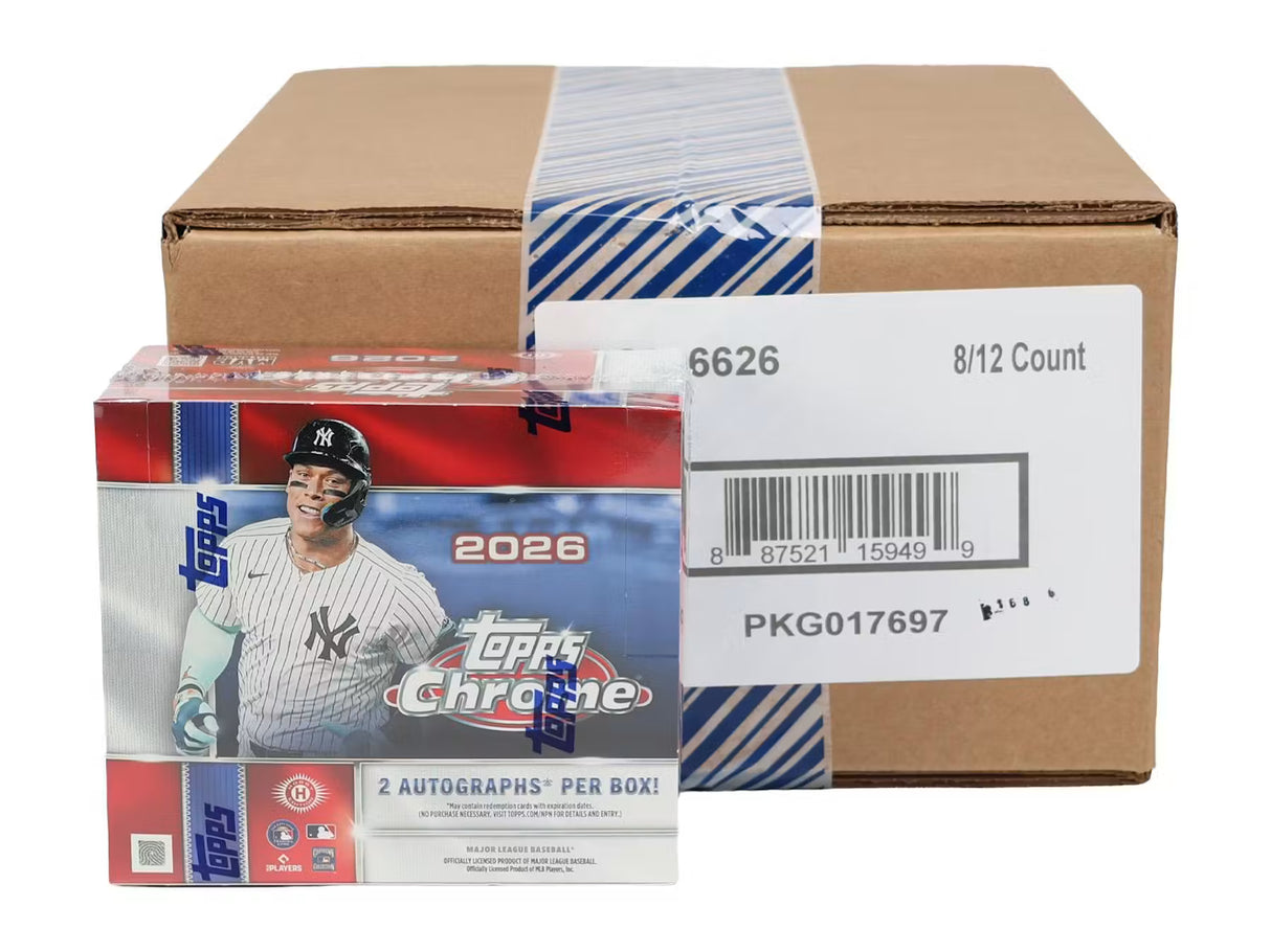 2026 Topps Chrome Baseball Hobby Jumbo 8-Box Case
