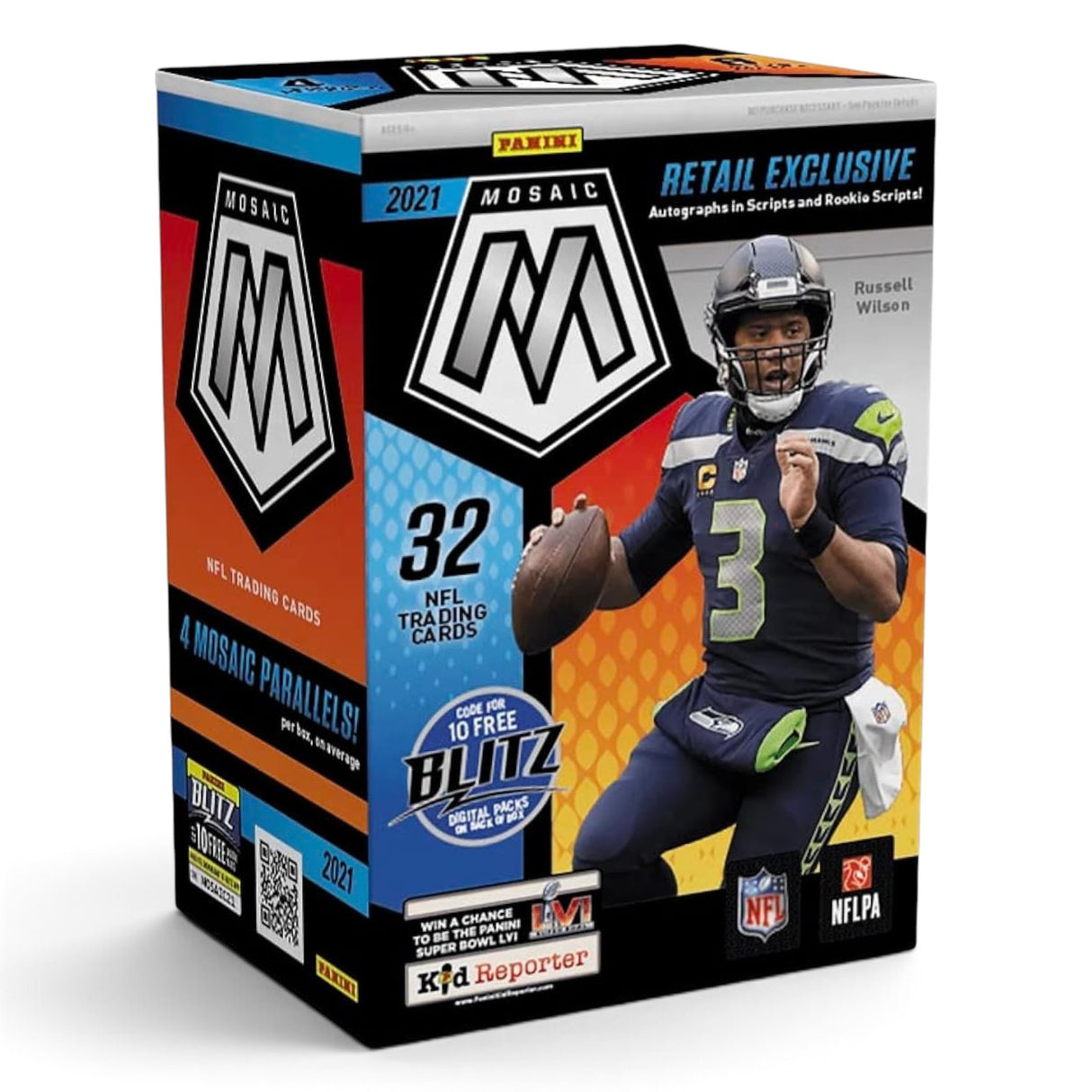 2021 Panini Mosaic Football 8-Pack Blaster Blue Box