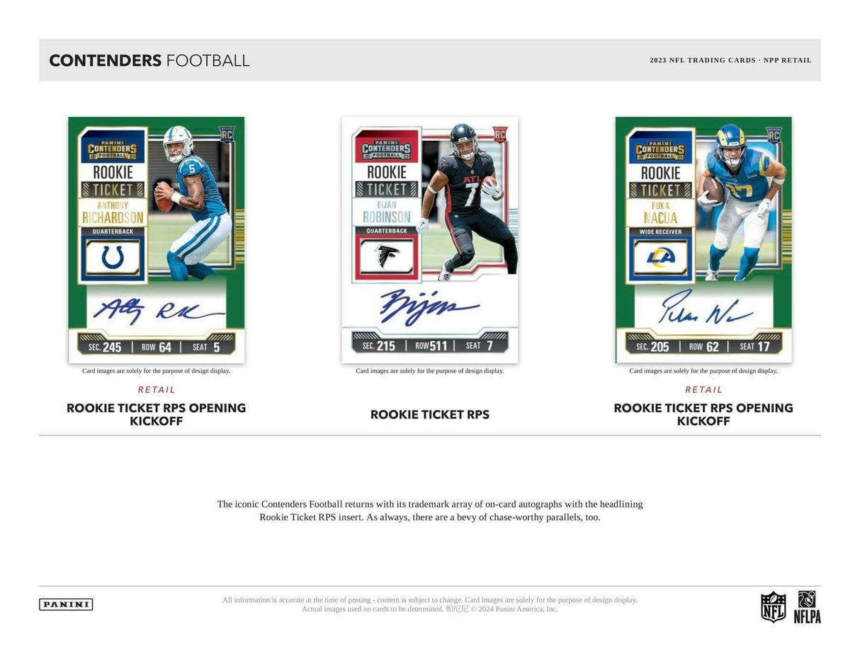 2023 Panini Contenders Football 5-Pack Blaster Box