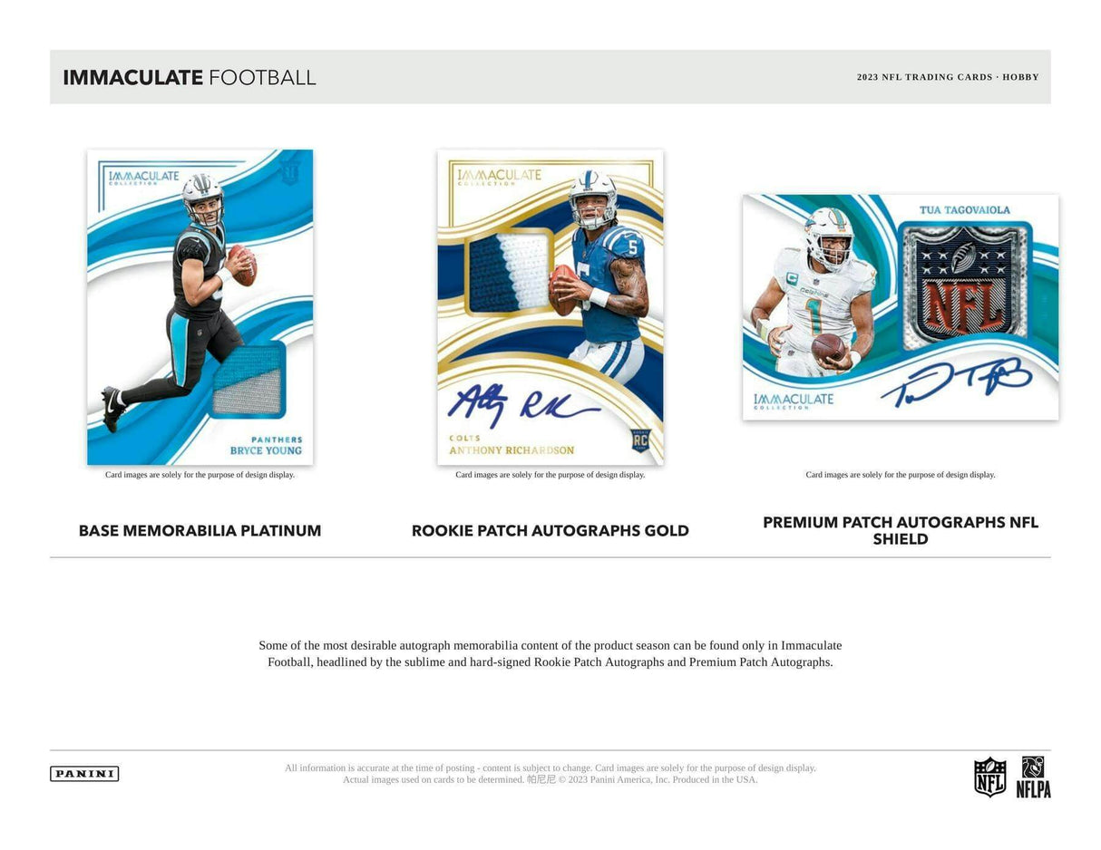 2023 Panini Immaculate 1st Off The Line FOTL Football Hobby Box