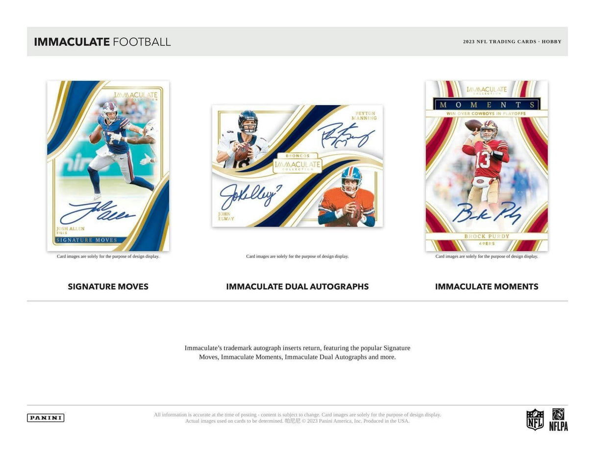 2023 Panini Immaculate 1st Off The Line FOTL Football Hobby Box