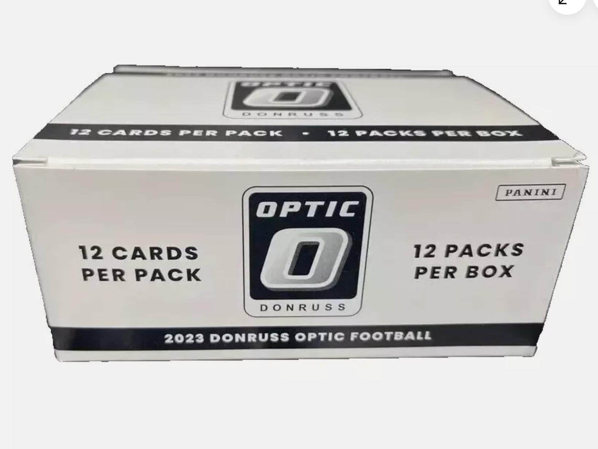 2023 Panini Donruss Optic Football Jumbo Value 12-Pack Box (Green Velocity Parallels)