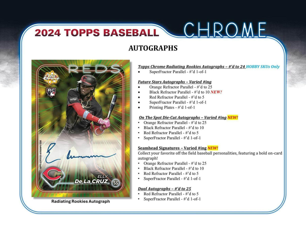 2024 Topps Chrome Baseball Hobby Jumbo Box