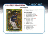 2024 Topps Chrome Baseball Hobby Jumbo Box