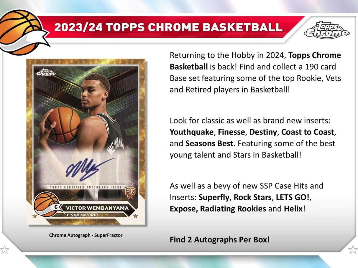 2023/24 Topps Chrome Basketball Hobby Box